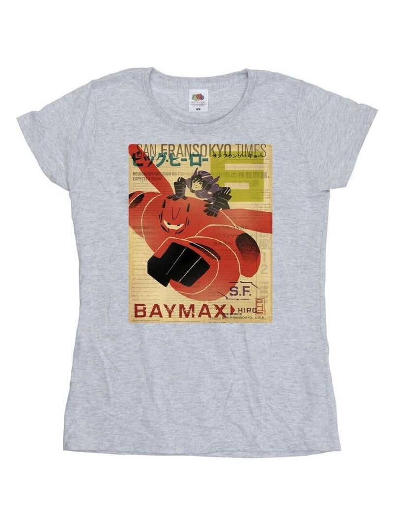 Disney - T-shirt BIG HERO Gris chiné - Kiabi
