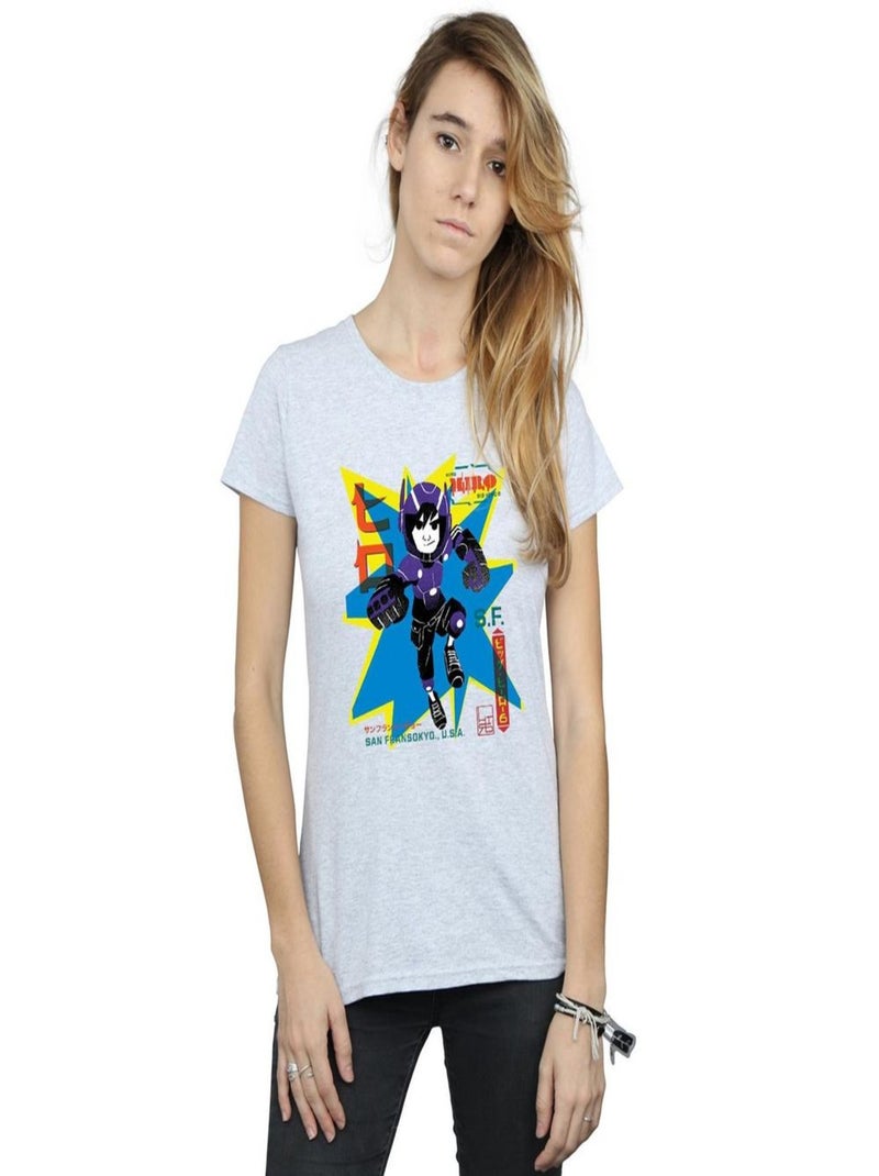Disney - T-shirt BIG HERO Gris chiné - Kiabi