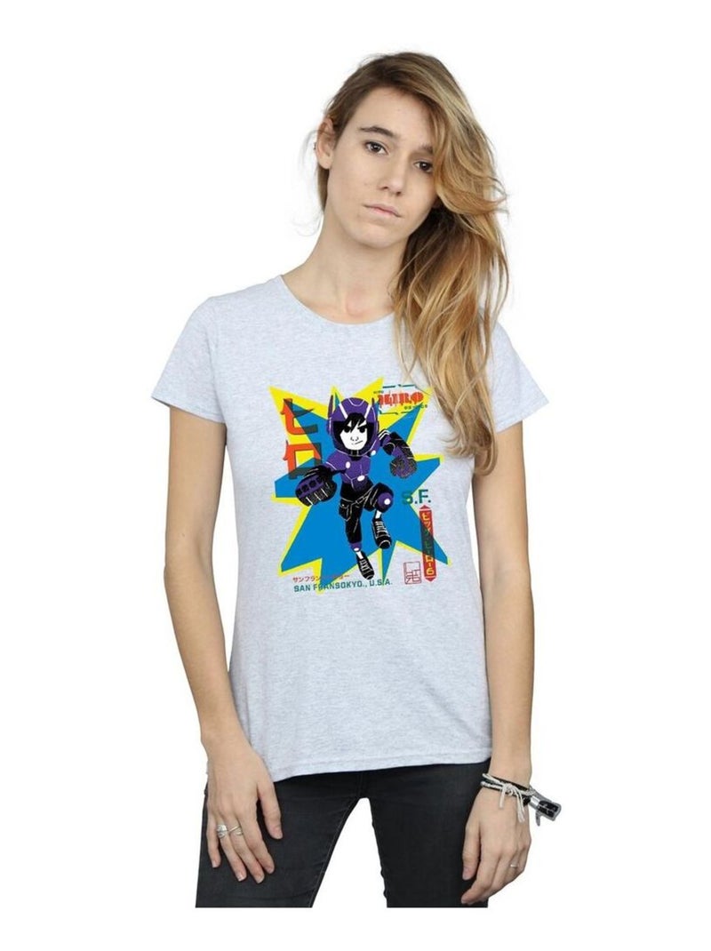 Disney - T-shirt BIG HERO Gris chiné - Kiabi