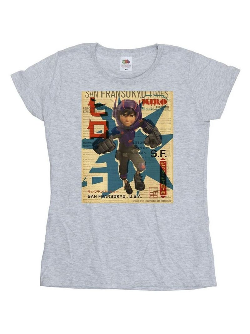 Disney - T-shirt BIG HERO Gris chiné - Kiabi
