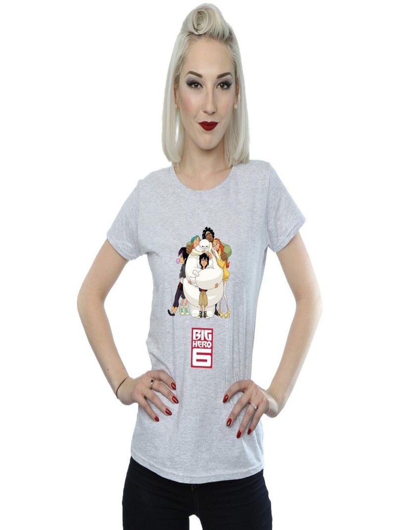 Disney - T-shirt BIG HERO Gris chiné - Kiabi