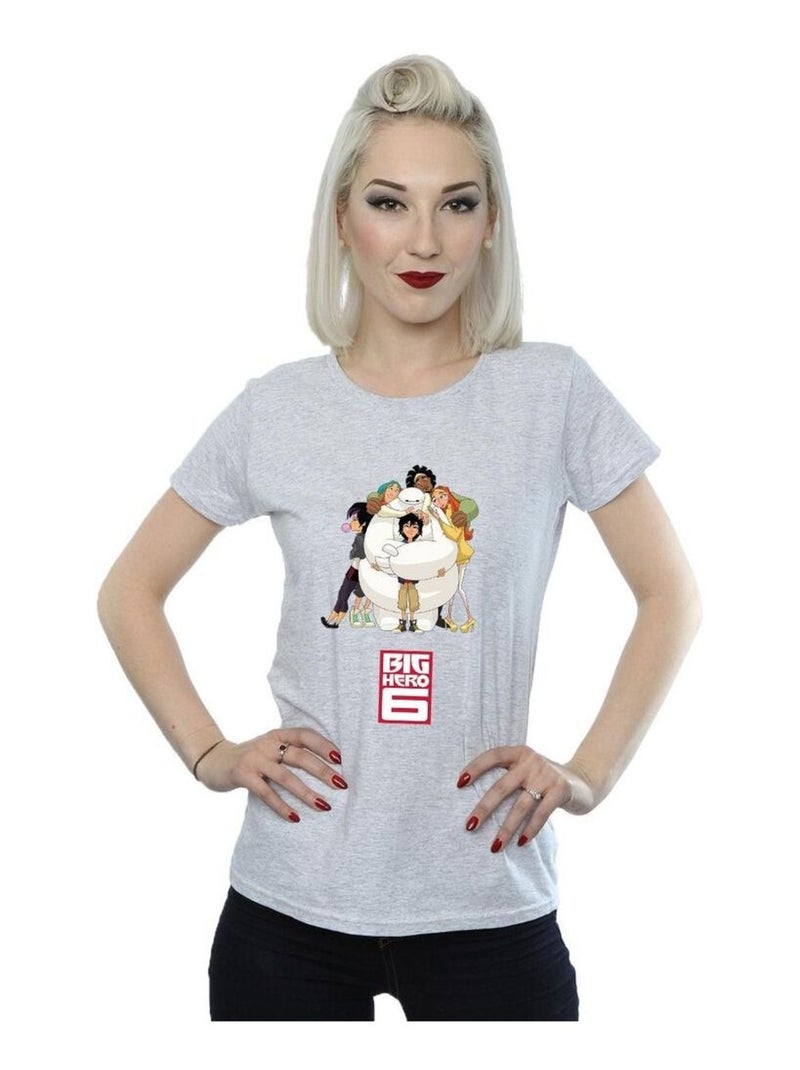 Disney - T-shirt BIG HERO Gris chiné - Kiabi