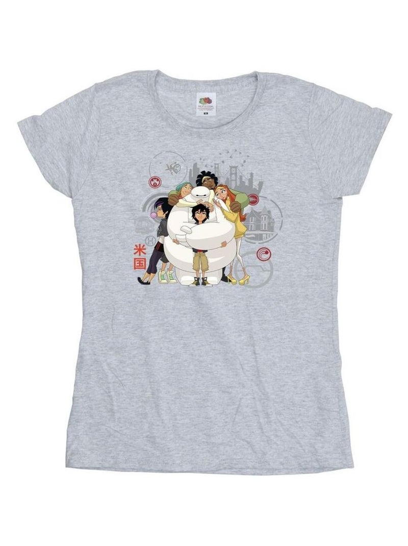 Disney - T-shirt BIG HERO Gris chiné - Kiabi