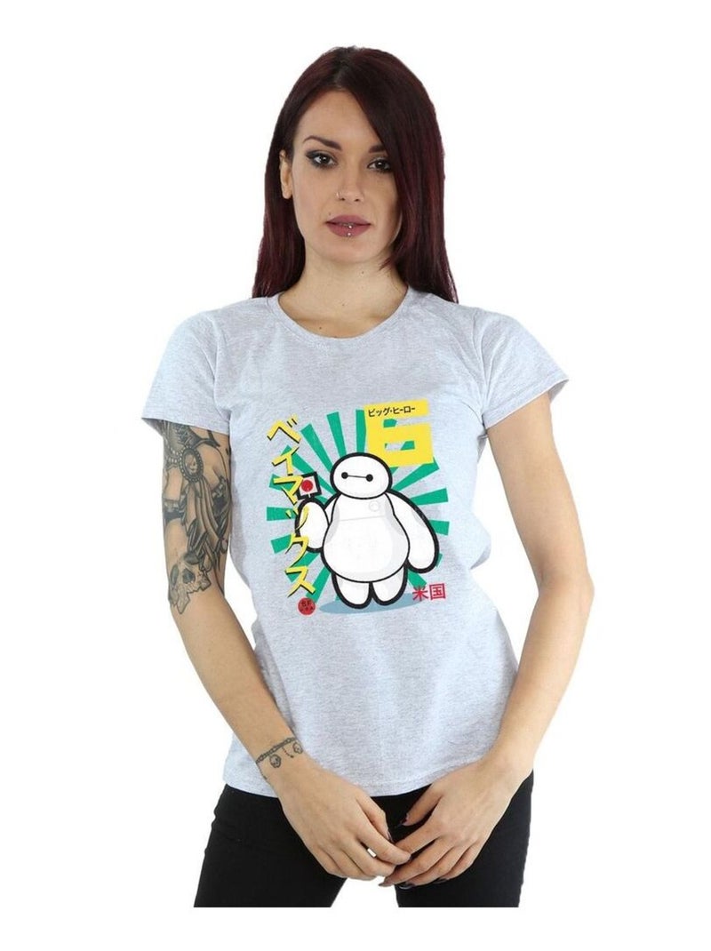 Disney - T-shirt BIG HERO Gris chiné - Kiabi
