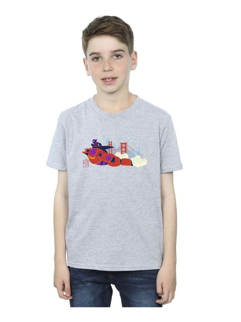 Disney - T-shirt BIG HERO Gris chiné - Kiabi