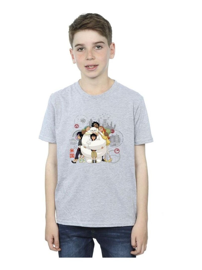 Disney - T-shirt BIG HERO Gris chiné - Kiabi