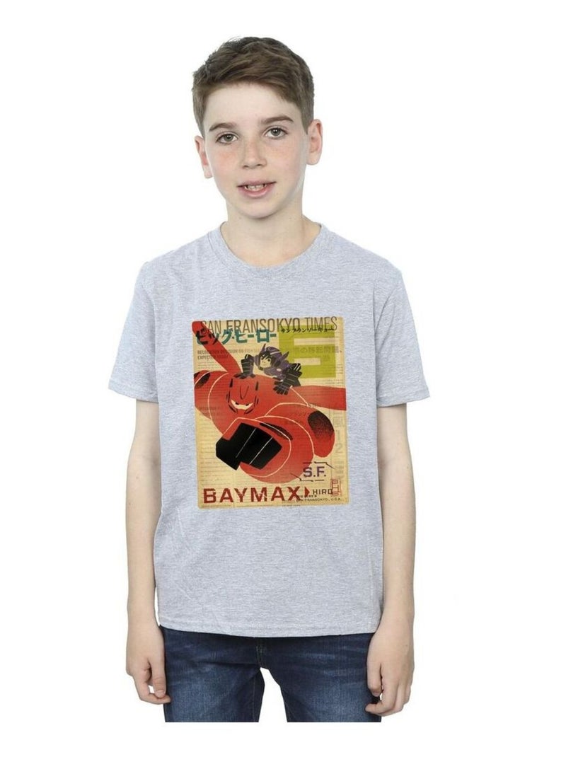 Disney - T-shirt BIG HERO Gris chiné - Kiabi
