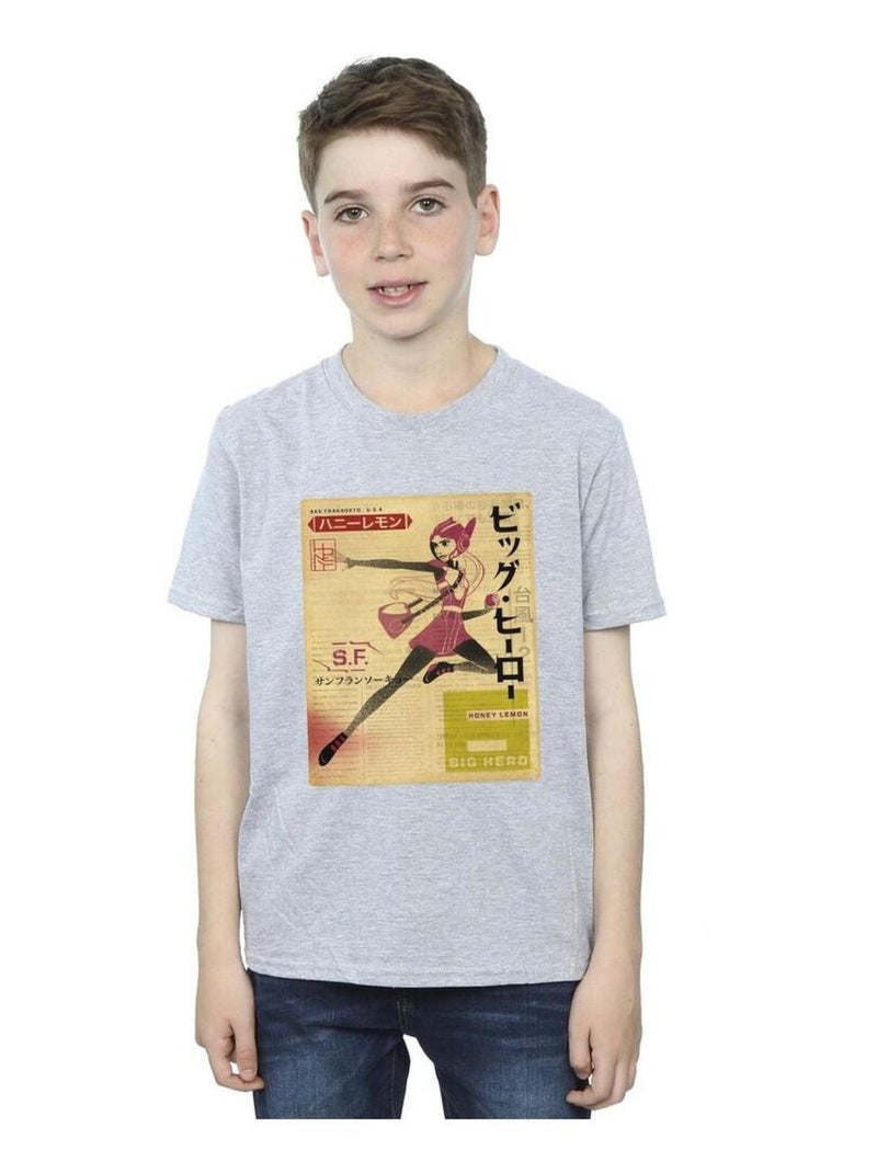 Disney - T-shirt BIG HERO Gris chiné - Kiabi