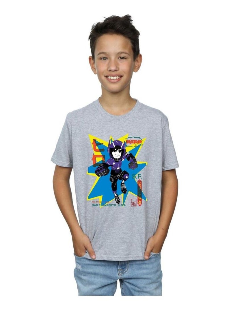 Disney - T-shirt BIG HERO Gris chiné - Kiabi