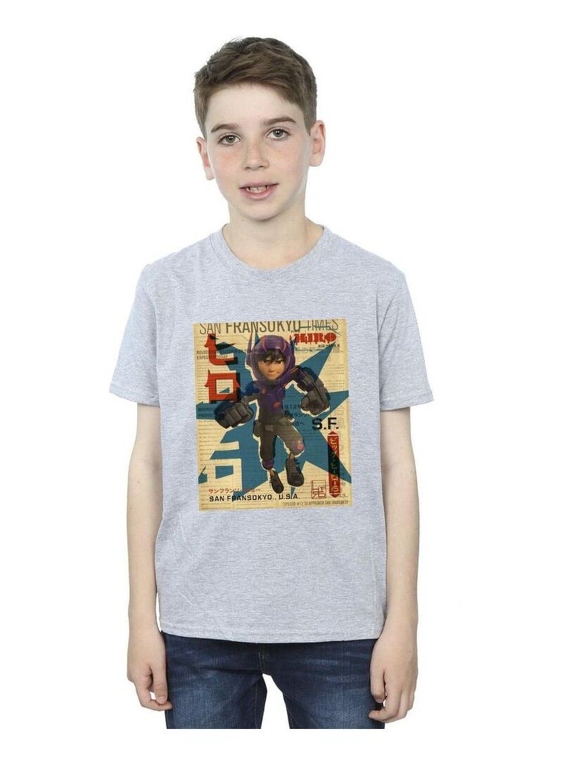 Disney - T-shirt BIG HERO Gris chiné - Kiabi