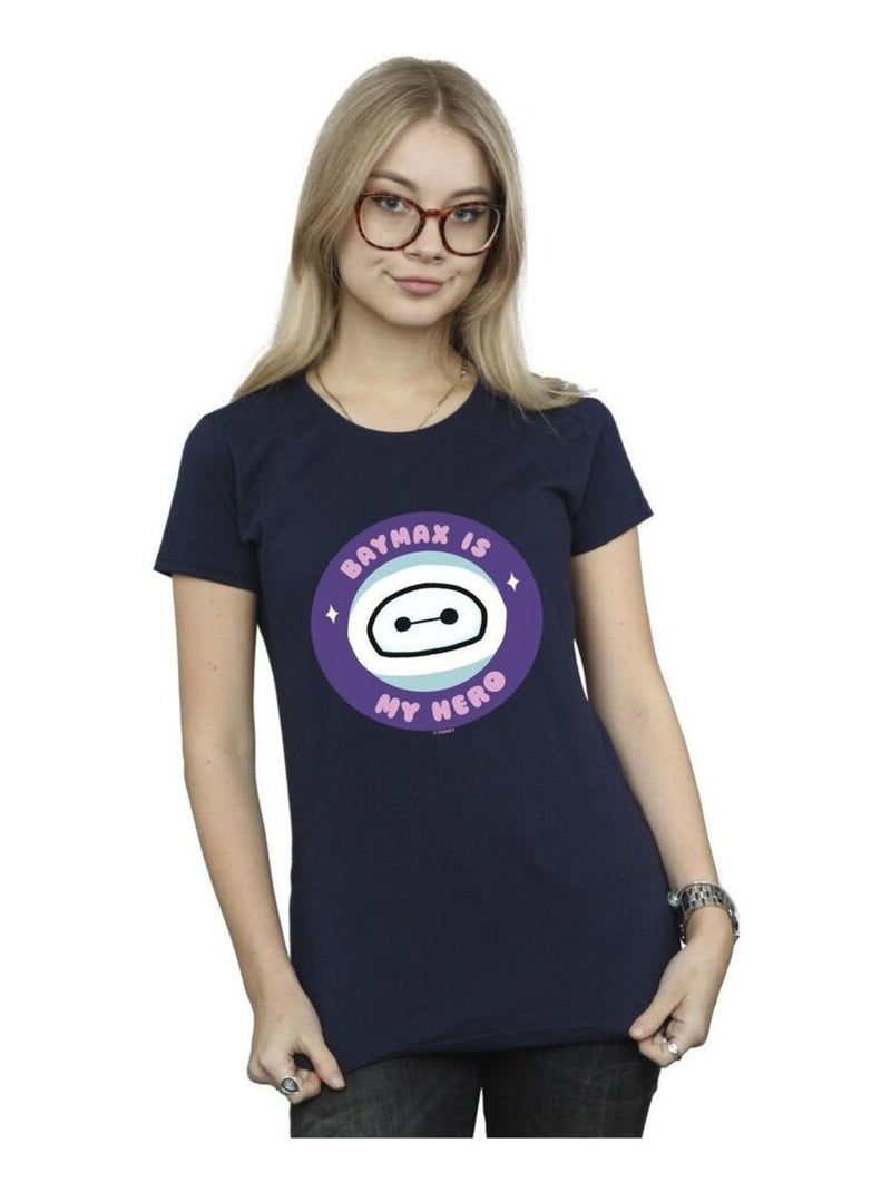 Disney - T-shirt BIG HERO MY HERO Bleu marine - Kiabi