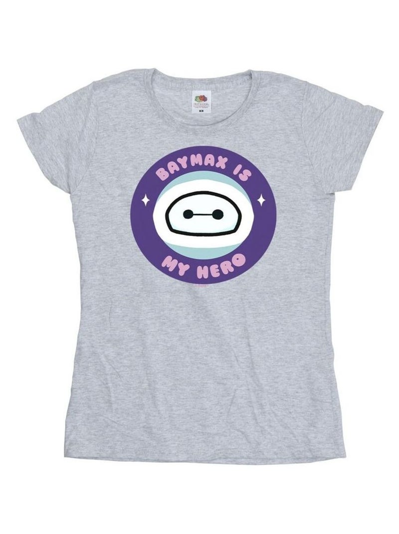 Disney - T-shirt BIG HERO MY HERO Gris chiné - Kiabi