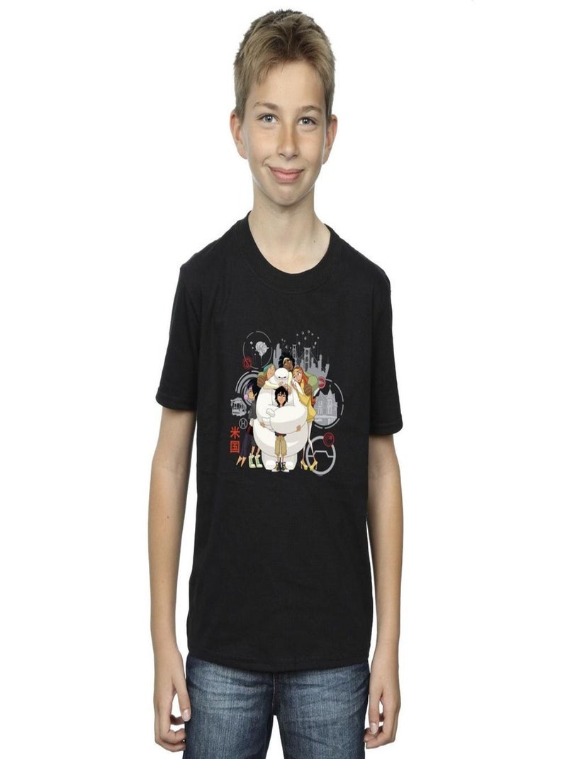 Disney - T-shirt BIG HERO Noir - Kiabi