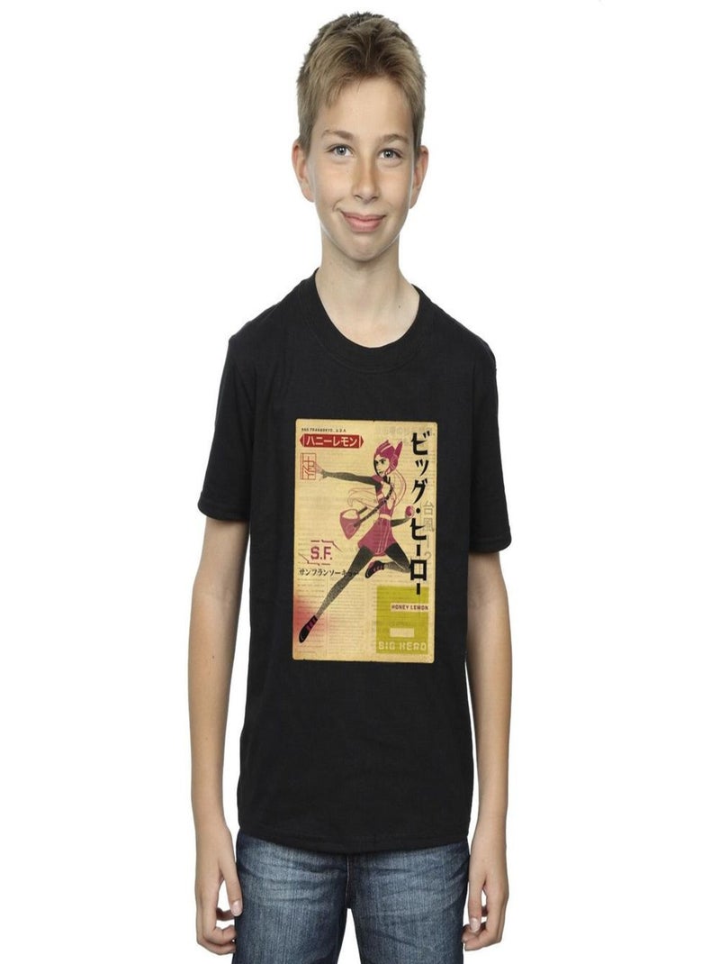 Disney - T-shirt BIG HERO Noir - Kiabi