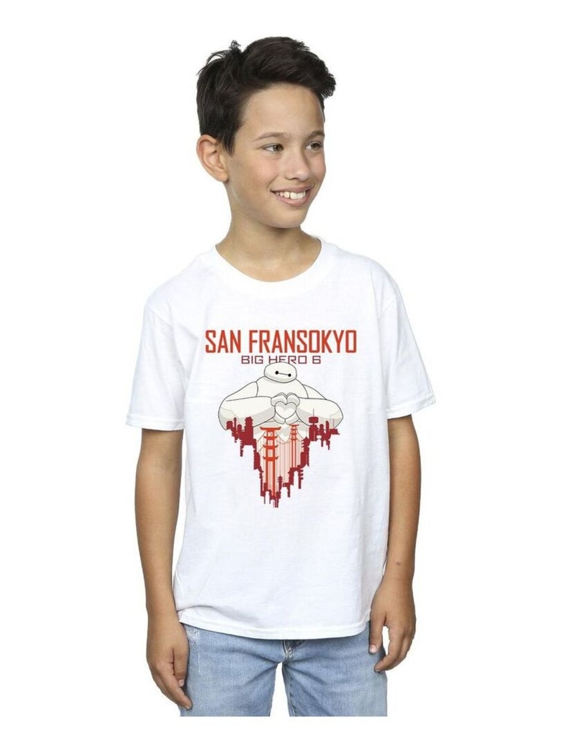 Disney - T-shirt BIG HERO SAN FRANSOKYO Blanc - Kiabi