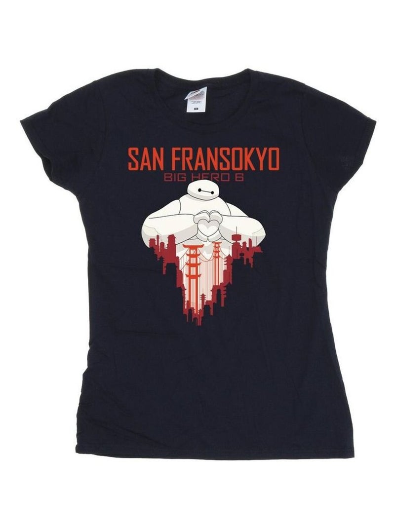 Disney - T-shirt BIG HERO SAN FRANSOKYO Bleu marine - Kiabi