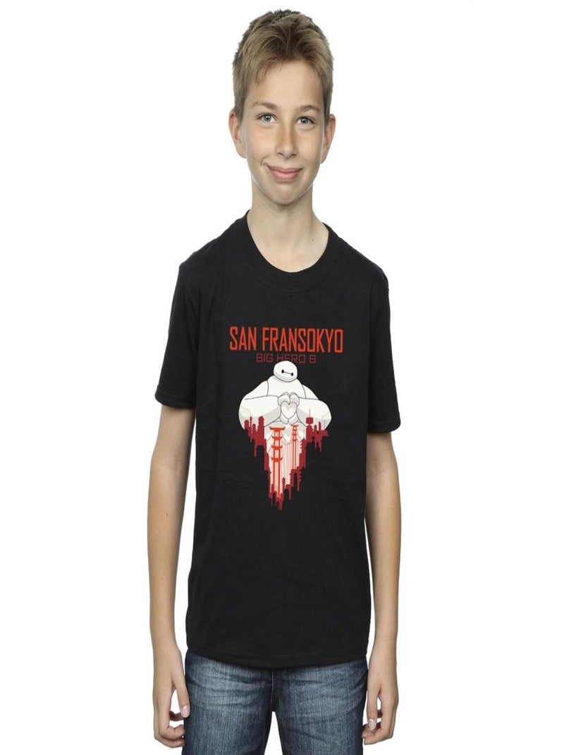 Disney - T-shirt BIG HERO SAN FRANSOKYO Noir - Kiabi