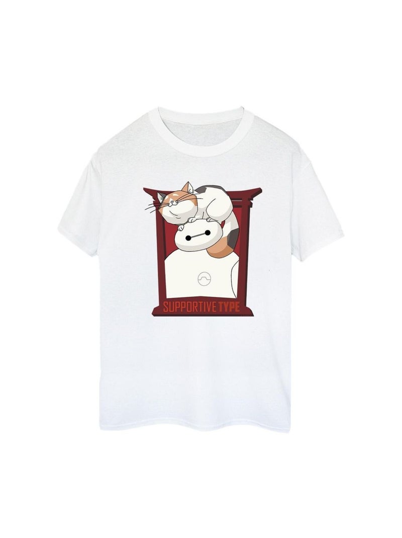 Disney - T-shirt BIG HERO SUPPORT Blanc - Kiabi