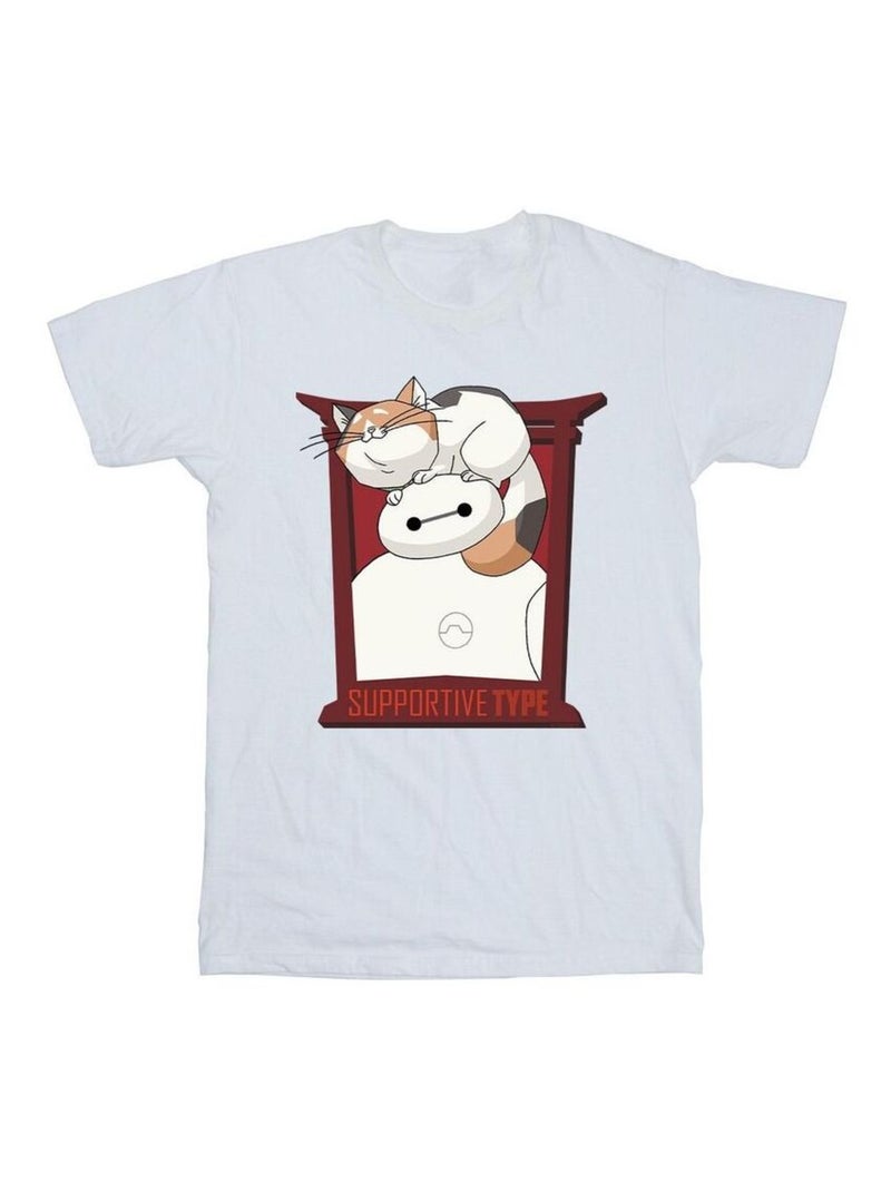 Disney - T-shirt BIG HERO SUPPORT Blanc - Kiabi