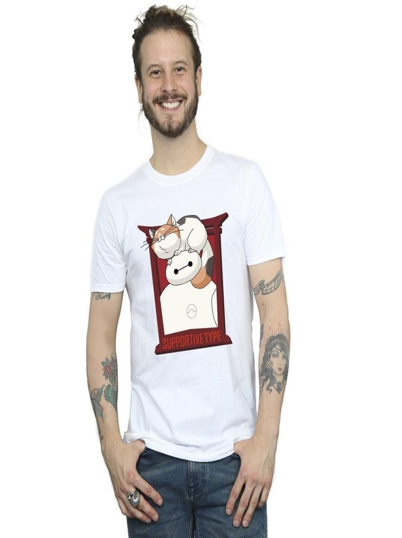 Disney - T-shirt BIG HERO SUPPORT Blanc - Kiabi