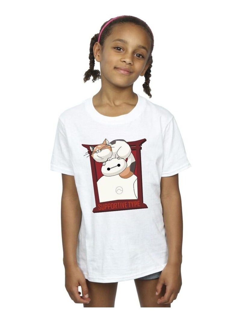 Disney - T-shirt BIG HERO SUPPORT Blanc - Kiabi