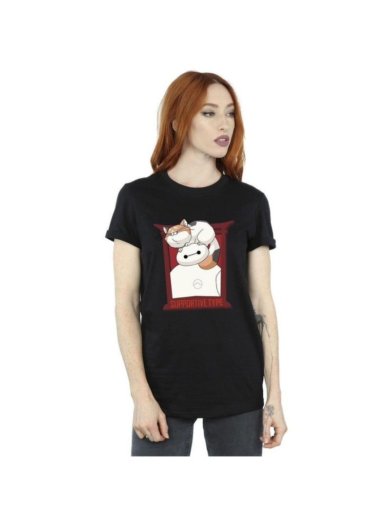 Disney - T-shirt BIG HERO SUPPORT Noir - Kiabi