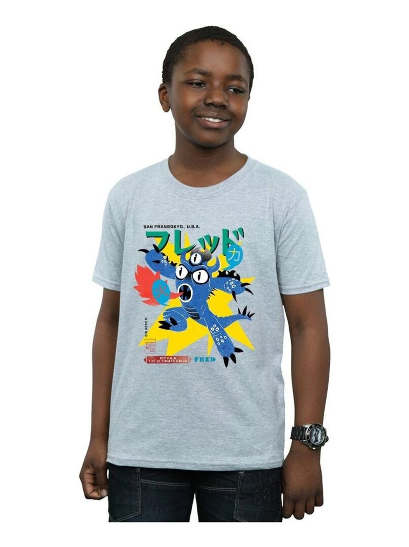 Disney - T-shirt BIG HERO ULTIMATE KAIJU Gris chiné - Kiabi