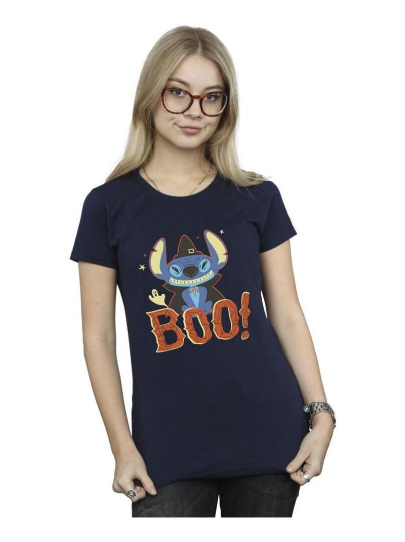 Disney - T-shirt BOO! Bleu marine - Kiabi