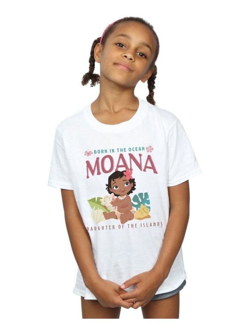 Disney - T-shirt BORN IN THE OCEAN Blanc - Kiabi