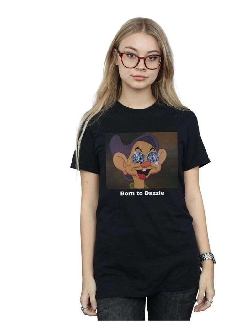 Disney - T-shirt BORN TO DAZZLE Noir - Kiabi