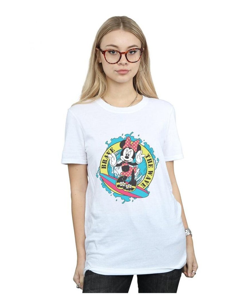 Disney - T-shirt BRAVE THE WAVE Blanc - Kiabi