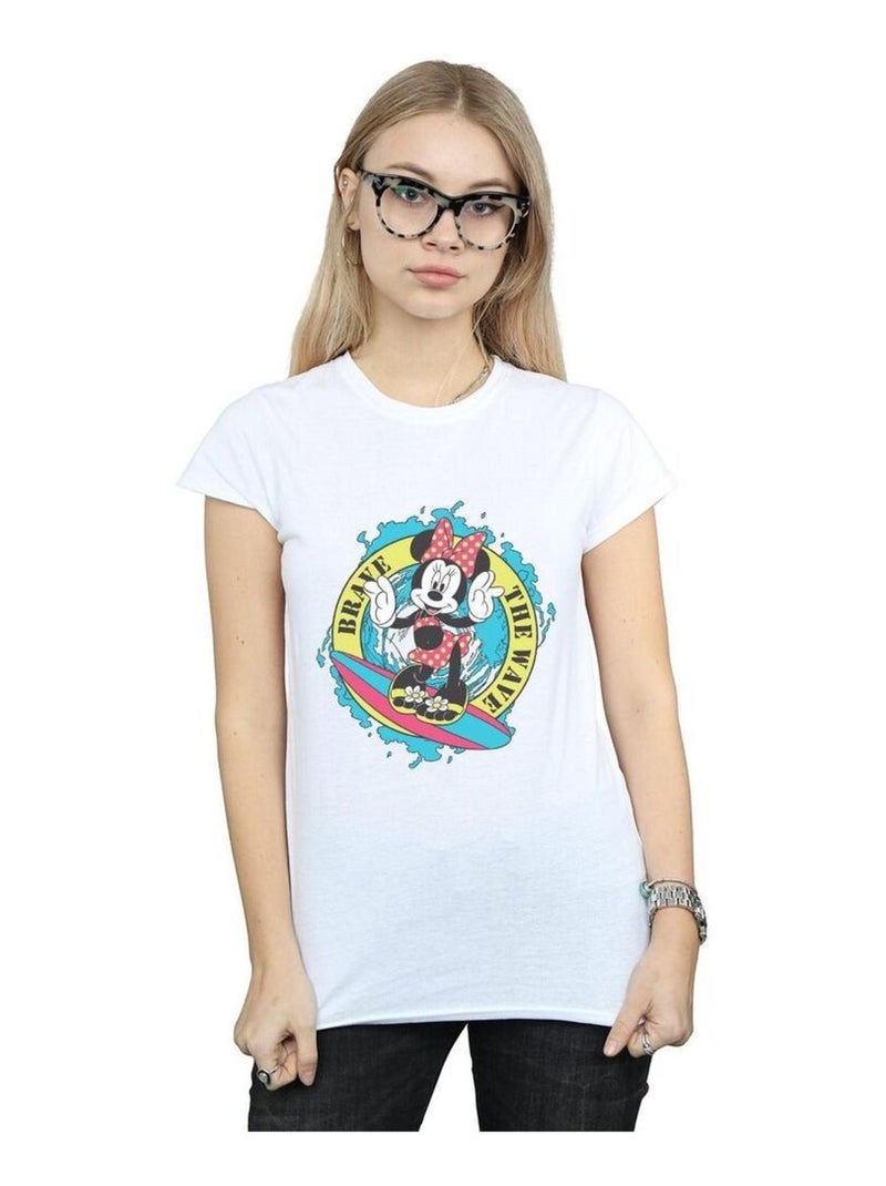 Disney - T-shirt BRAVE THE WAVE Blanc - Kiabi