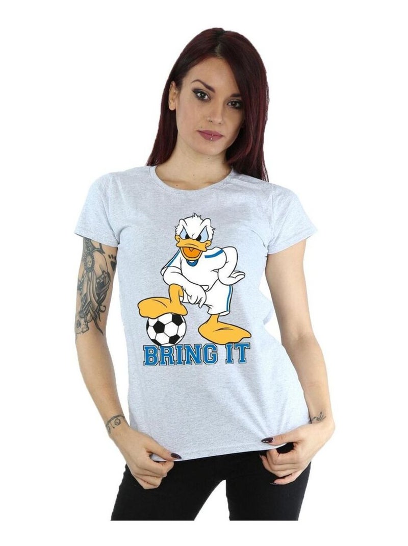 Disney - T-shirt BRING IT Gris chiné - Kiabi