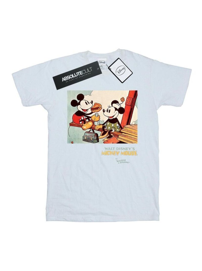 Disney - T-shirt BUILDING A BUILDING Blanc - Kiabi
