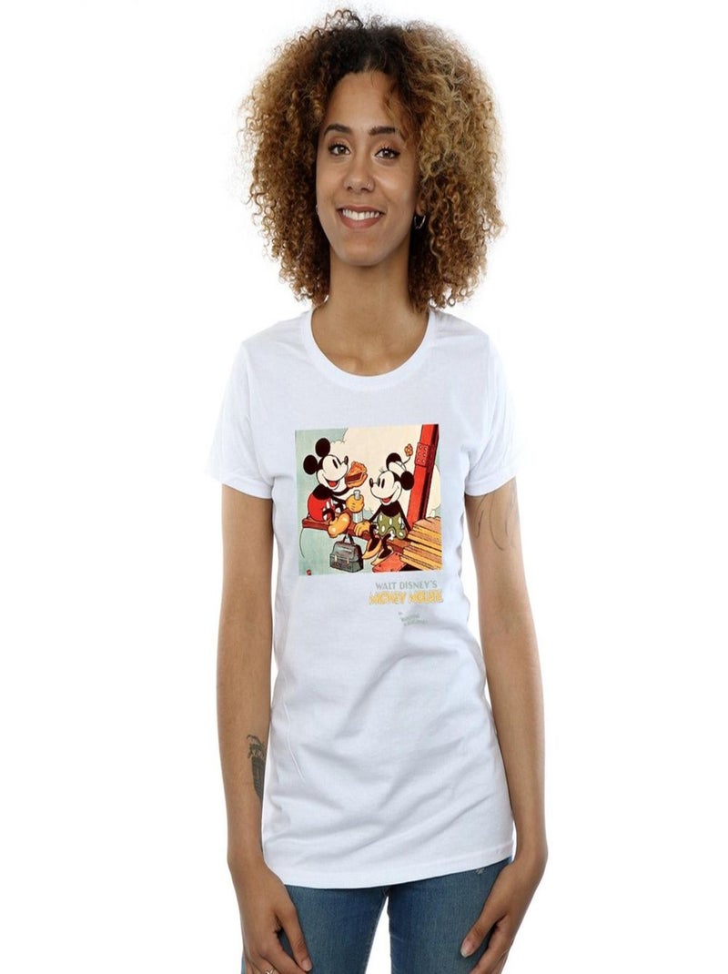 Disney - T-shirt BUILDING A BUILDING Blanc - Kiabi