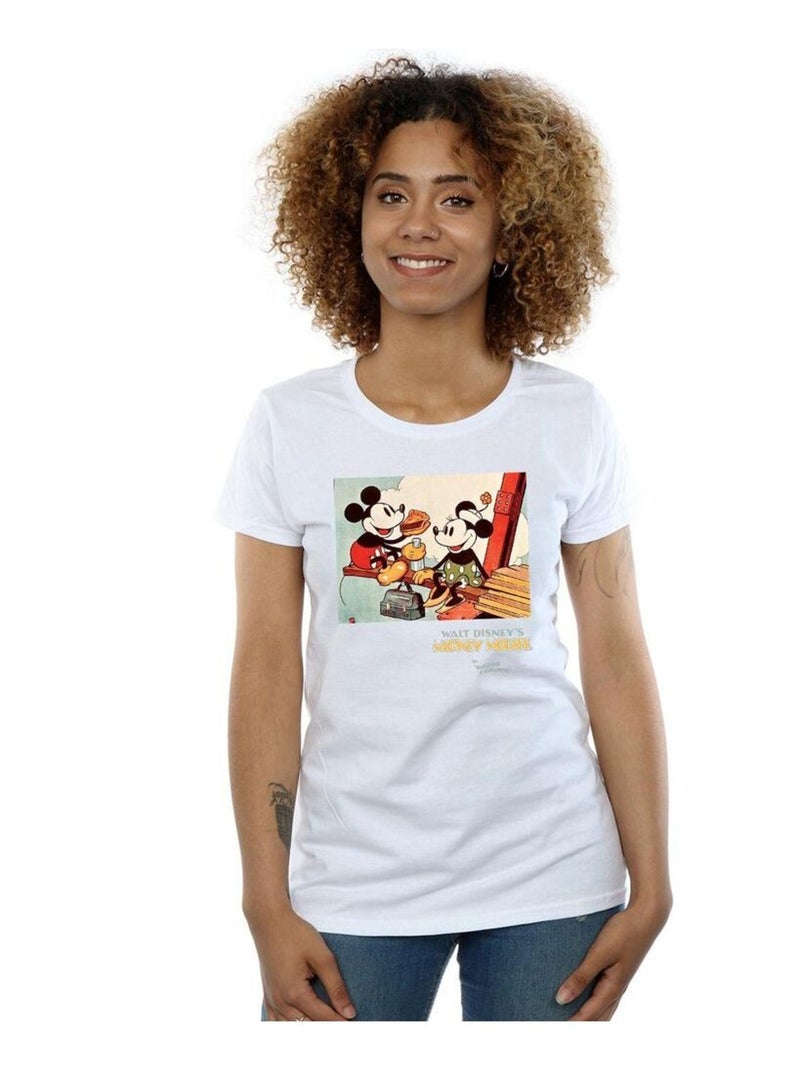 Disney - T-shirt BUILDING A BUILDING Blanc - Kiabi