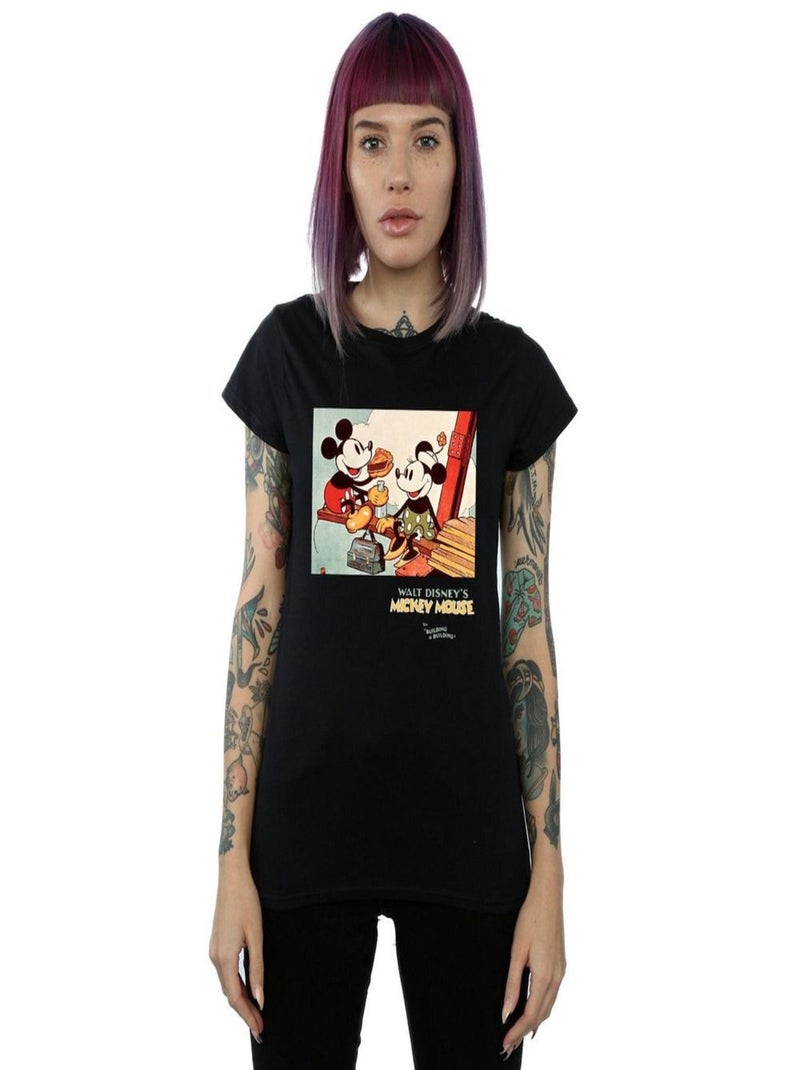 Disney - T-shirt BUILDING A BUILDING Noir - Kiabi