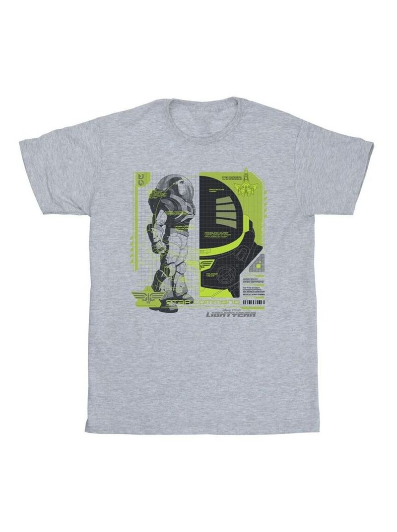 Disney - T-shirt Buzz l'Éclair Gris chiné - Kiabi