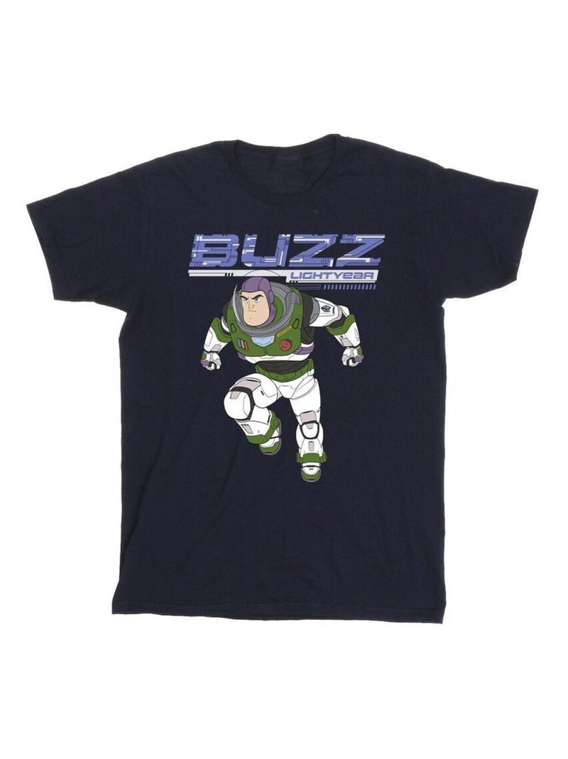 Disney - T-shirt Buzz l'Éclair JUMP TO ACTION Bleu marine - Kiabi