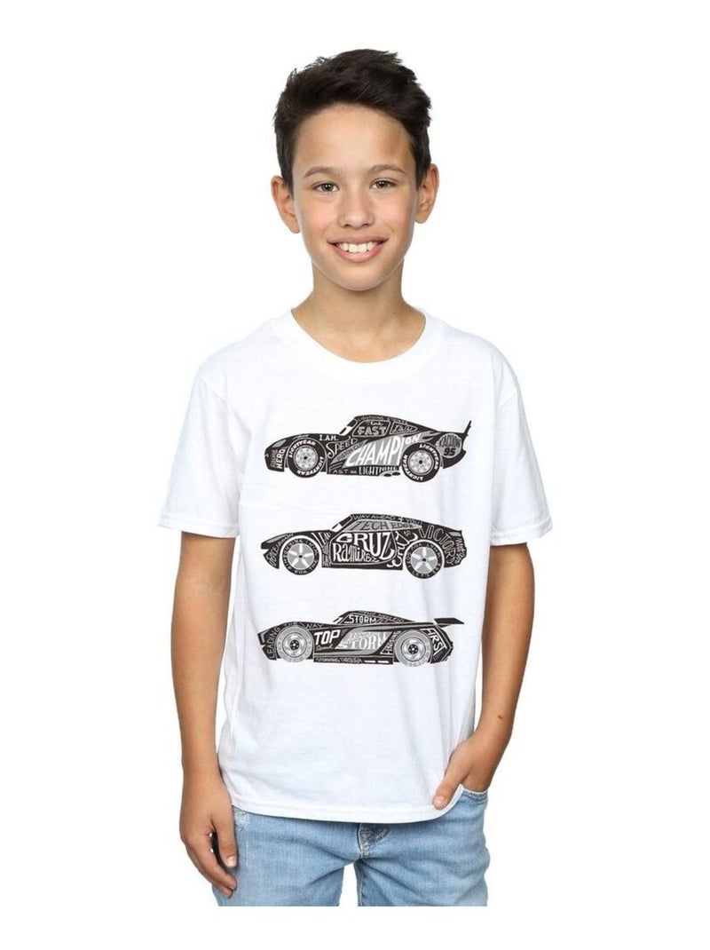 Disney - T-shirt CARS Blanc - Kiabi