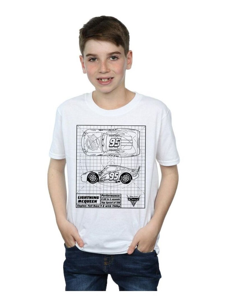 Disney - T-shirt CARS Blanc - Kiabi