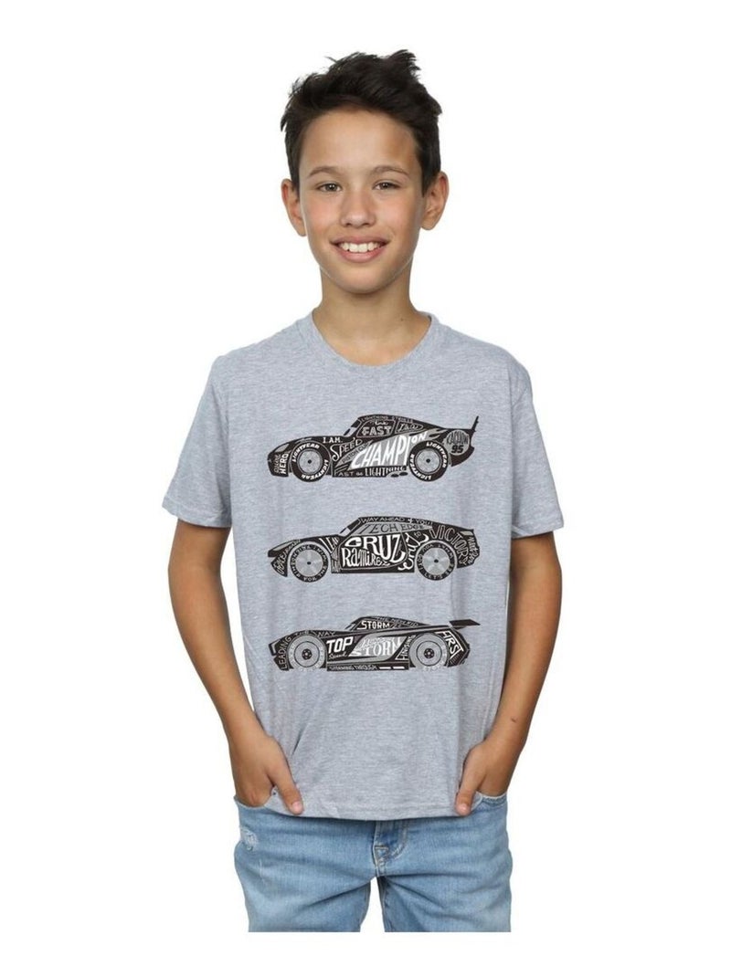 Disney - T-shirt CARS Gris chiné - Kiabi
