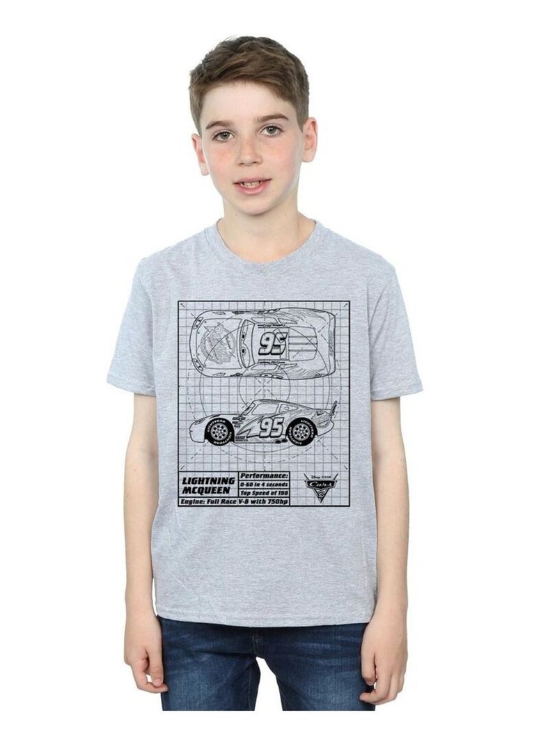 Disney - T-shirt CARS Gris chiné - Kiabi