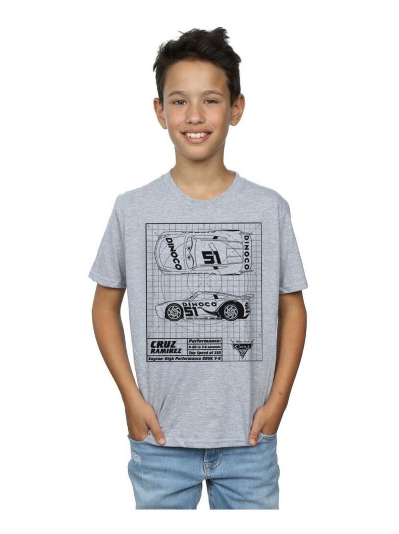 Disney - T-shirt CARS Gris chiné - Kiabi