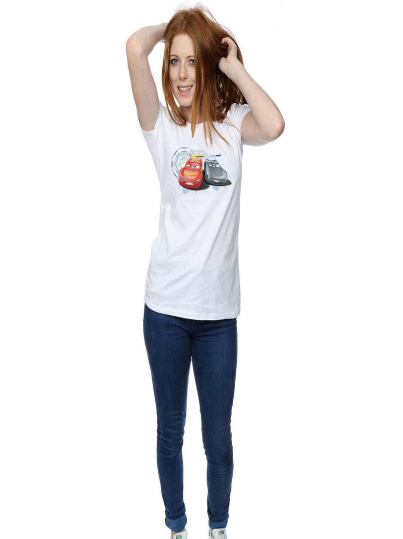 Disney - T-shirt CARS LIGHTNING VS STORM Blanc - Kiabi