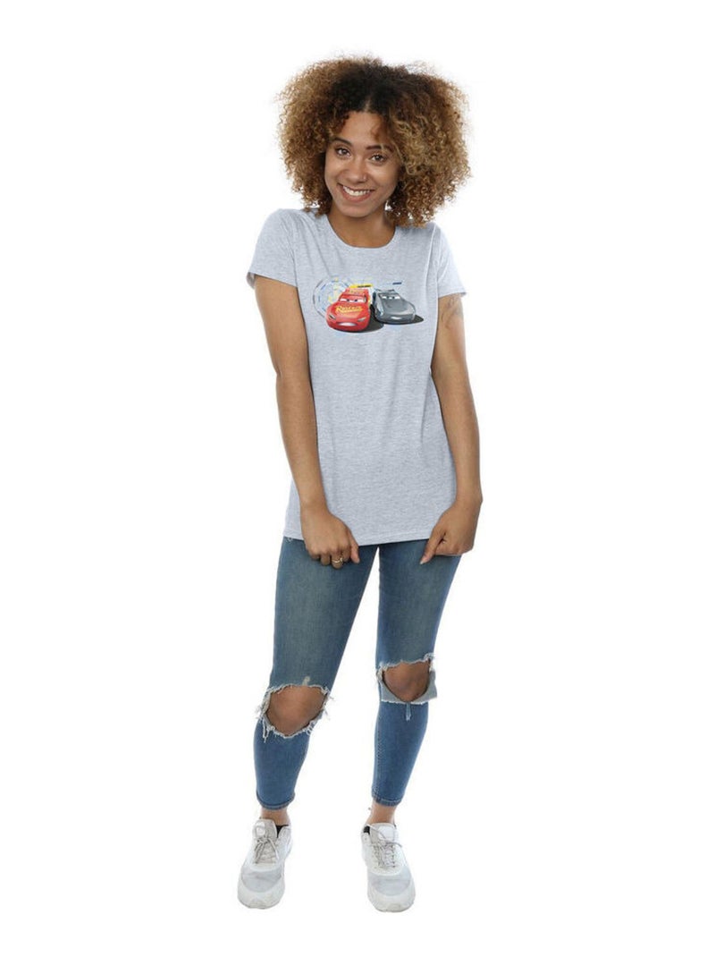 Disney - T-shirt CARS LIGHTNING VS STORM Gris chiné - Kiabi
