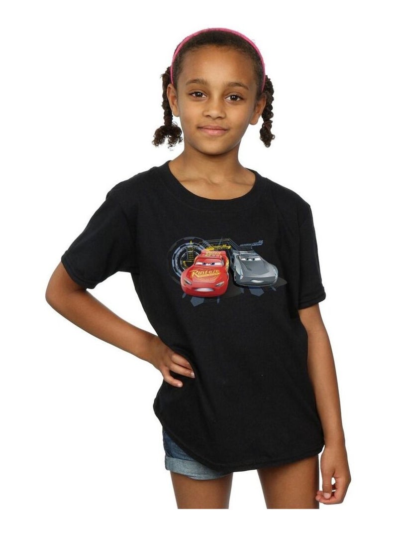 Disney - T-shirt CARS LIGHTNING VS STORM Noir - Kiabi