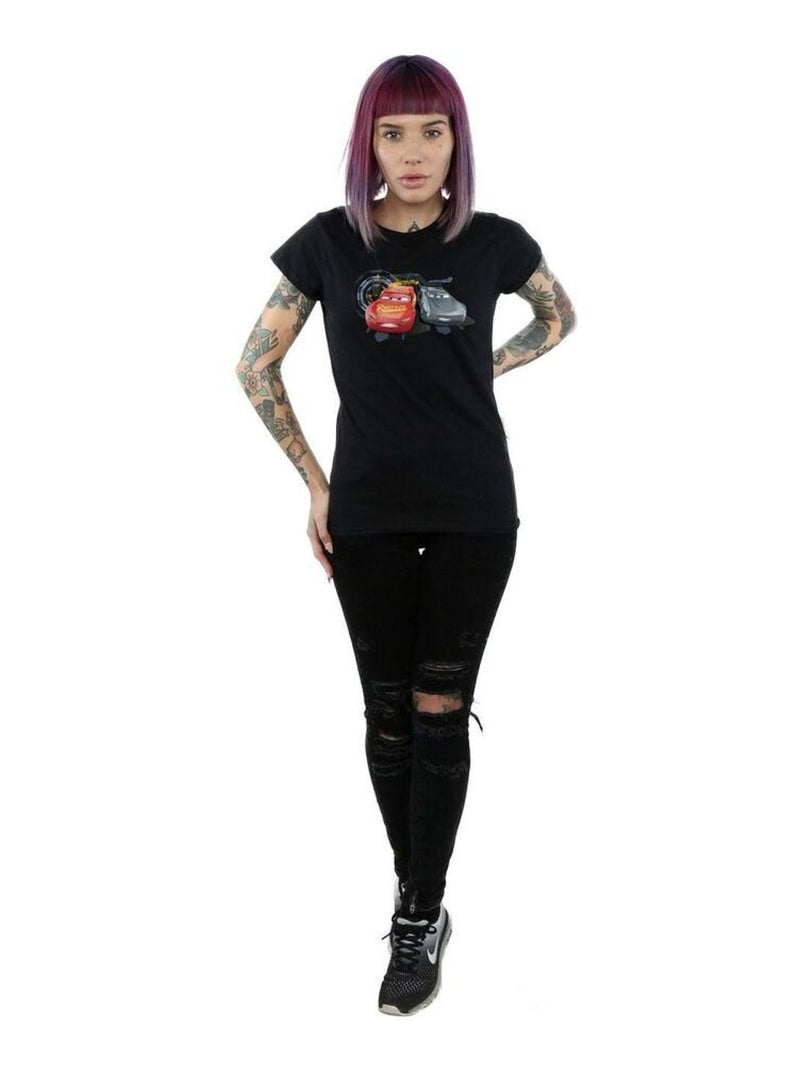 Disney - T-shirt CARS LIGHTNING VS STORM Noir - Kiabi