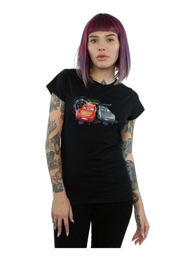 Disney - T-shirt CARS LIGHTNING VS STORM Noir - Kiabi