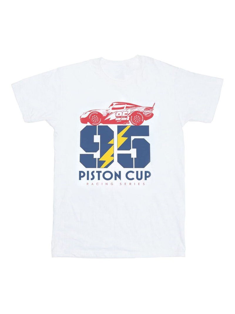 Disney - T-shirt CARS PISTON CUP Blanc - Kiabi